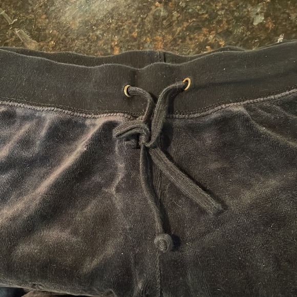 GAP black velvet cotton pants XS soft stretchy waist short length vintage EUC - Picture 6 of 6